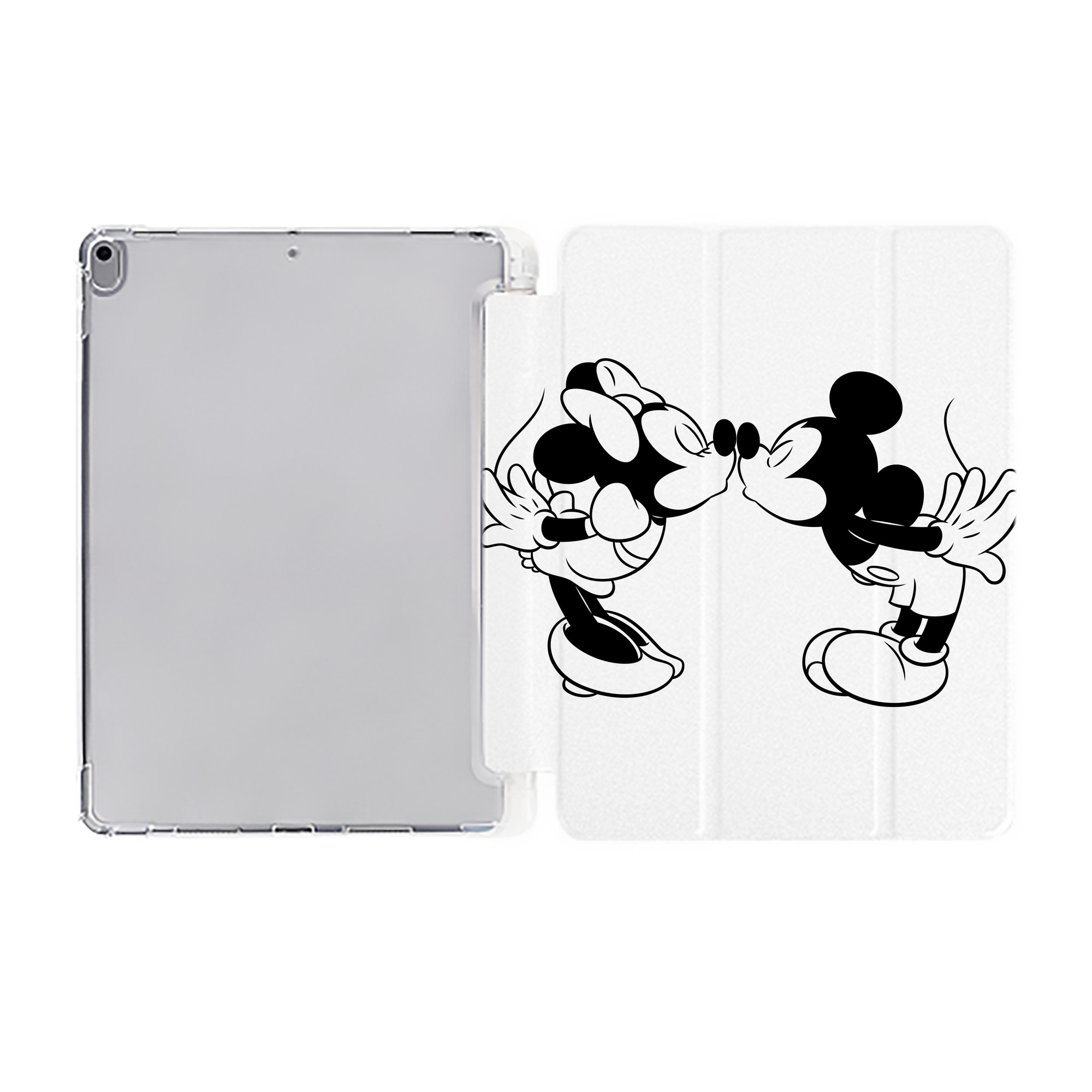 （画像用） ミッキーマウス Mickey Mouse IPad ケース ペン収納付き 三つ折りスタンド PUレザー×シリコン 対応機種9.5/10.5/10.9インチ